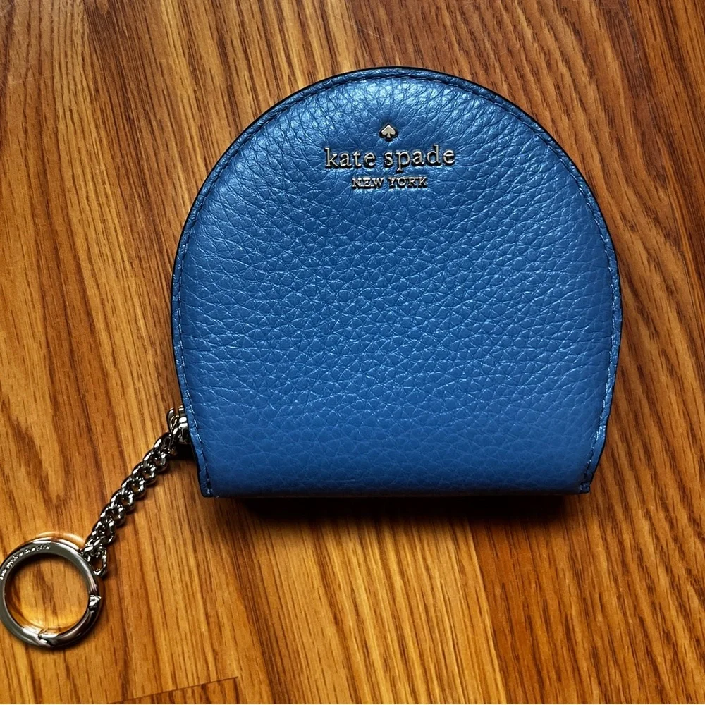 Kate Spade Blue Coin Pouch with Gold Accents - Picture 5 of 7
